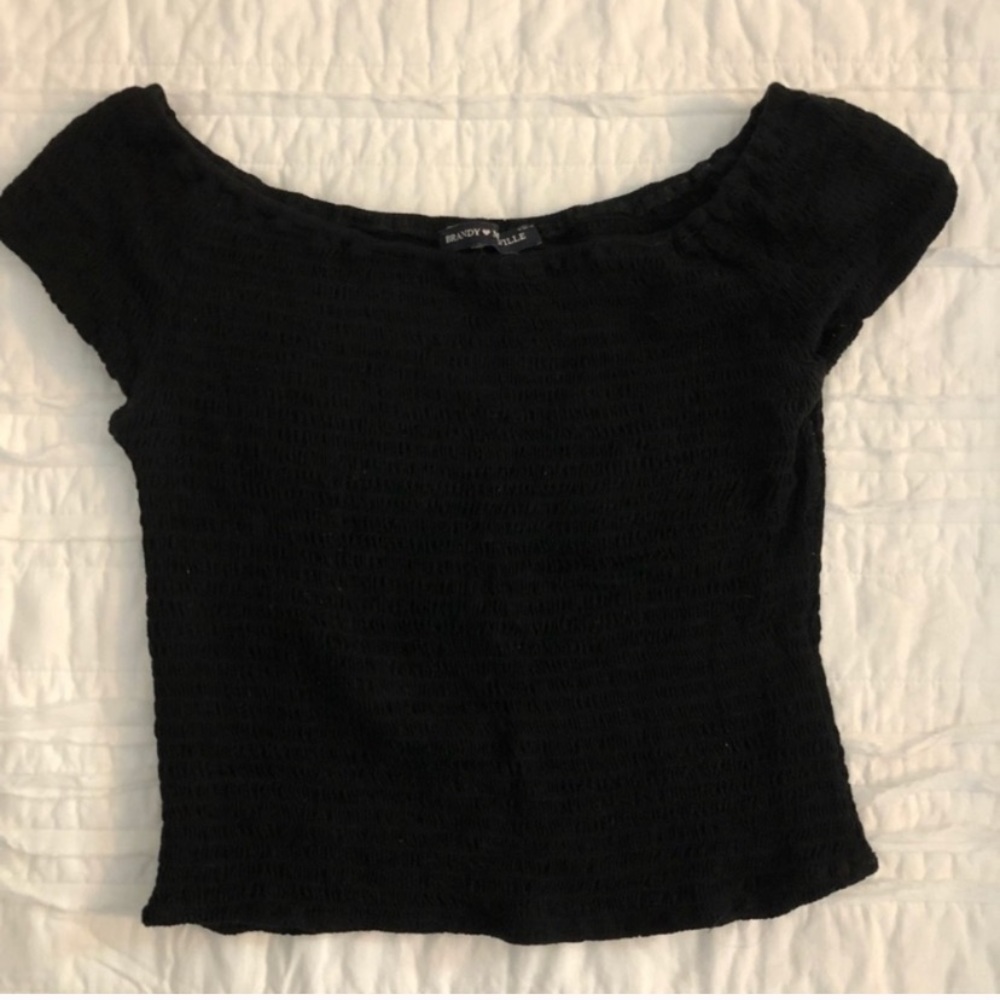 brandy melville black crop top